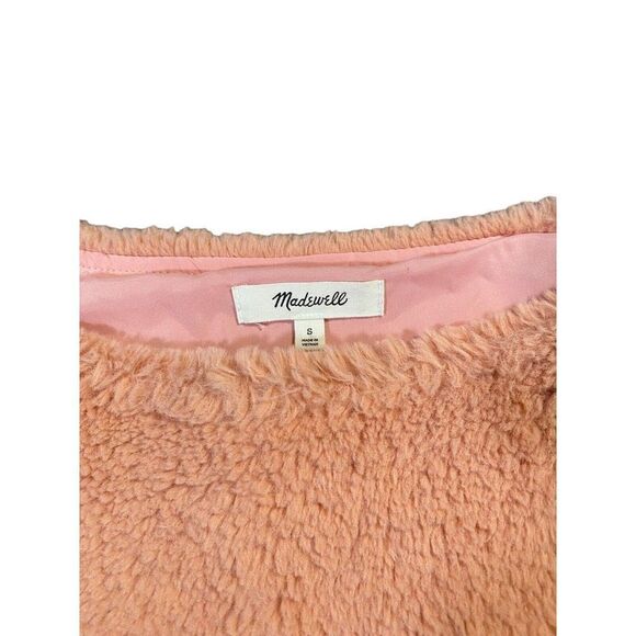 Madewell Superfurry Top Sweater Tinted Blush Pink Boxy Oversized Cozy Size Small - Picture 2 of 11